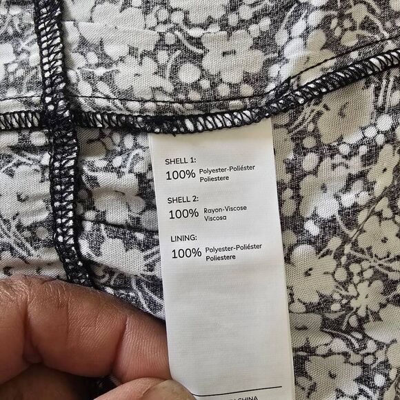 Cupshe Blk/Wht Floral Tiered Sundress, Embroidered Lace Bodice,NWOT, S - Picture 8 of 10